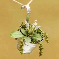 Juvale 6 Pack Round Metal Iron Wall Hanging Planters Pots Holder Bucket for Indoor Outdoor Succulent, 5 x 5 x 8