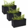 Okuna Outpost 3 Pack Fabric Garden Bed Plant Grow Bag Pot for Flower Vegetable, Black 23.6"x11.8" 2 Okuna Outpost 3 Pack Fabric Garden Bed Plant Grow Bag Pot for Flower Vegetable, Black 23.6"x11.8" -Cheap Planters Store unnamed file 5387