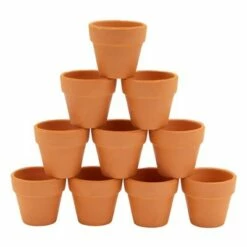 Juvale 10 Pack Terra Cotta Clay Pots, Small Plant Pots, Planters for Succulents & Cactus 2.6 x 2.6 x 2.5" -Cheap Planters Store unnamed file 5426