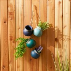 Zingz & Thingz Zingz & Thingz 23" Indoor/Outdoor Dangling Terracotta Mini Pots Blue Tones 17 Zingz & Thingz Zingz & Thingz 23" Indoor/Outdoor Dangling Terracotta Mini Pots Blue Tones -Cheap Planters Store unnamed file 5457