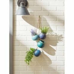 Zingz & Thingz Zingz & Thingz 23" Indoor/Outdoor Dangling Terracotta Mini Pots Blue Tones 18 Zingz & Thingz Zingz & Thingz 23" Indoor/Outdoor Dangling Terracotta Mini Pots Blue Tones -Cheap Planters Store unnamed file 5458