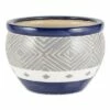 Zingz & Thingz 13.6" Indoor/Outdoor Ceramic Planter Trio Cobalt - Zings & Thingz