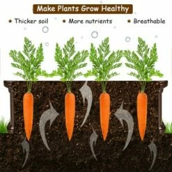 Costway 48.5'' Raised Garden Bed Square Plant Box Planter Flower Vegetable Brown -Cheap Planters Store unnamed file 548