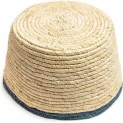 Okuna Outpost 3 Sets Water Hyacinth Grass Woven Flower Pot Planter Storage Bin, Brown with Blue Rims, 3 Sizes -Cheap Planters Store unnamed file 5536