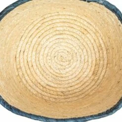 Okuna Outpost 3 Sets Water Hyacinth Grass Woven Flower Pot Planter Storage Bin, Brown with Blue Rims, 3 Sizes -Cheap Planters Store unnamed file 5538