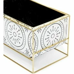 Farmlyn Creek Rectangle Planter with Stand for Indoor Plants, Succulents, White, 6.5x10.5x6.25 in -Cheap Planters Store unnamed file 5549