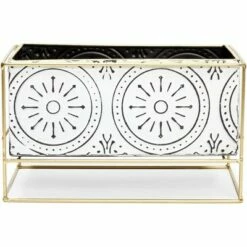 Farmlyn Creek Rectangle Planter with Stand for Indoor Plants, Succulents, White, 6.5x10.5x6.25 in -Cheap Planters Store unnamed file 5550