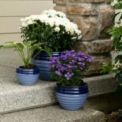 Zingz & Thingz Set of 3 Indoor/Outdoor Ceramic Planters Duo Blue Tone - Zings & Thingz -Cheap Planters Store unnamed file 5564