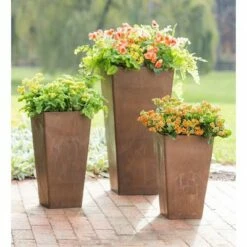 Plow & Hearth - Small Sussex Frost-Proof Self-Watering Resin Planter - Use Indoors or Outdoors -Cheap Planters Store unnamed file 5589