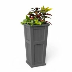 32" Cape Cod Tall Planter Graphite Gray - Mayne