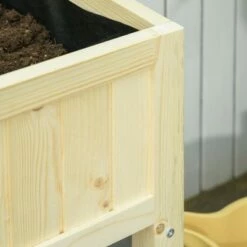 Outsunny Elevated Raised Garden Bed with Space-Saving Folding Design 4 Water Drainage Holes & Included Inner Liner -Cheap Planters Store unnamed file 564