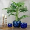 Napa Home & Garden Set of 3 Blue Textured Planter Set 11"