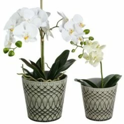 Napa Home & Garden Set of 2 Black and Gray Geometric Patterned Planters 6.5" 9 Napa Home & Garden Set of 2 Black and Gray Geometric Patterned Planters 6.5" -Cheap Planters Store unnamed file 5672