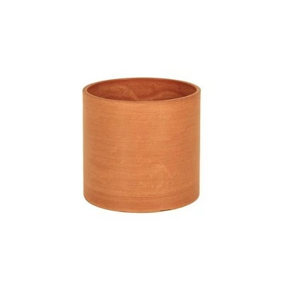 9.75" Tall Simple Minimalist Tapletop And Floor Eileen Wood and Stone Planter Terra Cotta Finish - Achla Designs 4 9.75" Tall Simple Minimalist Tapletop And Floor Eileen Wood and Stone Planter Terra Cotta Finish - Achla Designs - Image 2