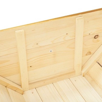 Outsunny 70'' Wooden Raised Garden Bed with Funnel Design High Weight Capacity Planter Box with Non-Woven Fabric Large Growing Space Natural 4 Outsunny 70'' Wooden Raised Garden Bed with Funnel Design High Weight Capacity Planter Box with Non-Woven Fabric Large Growing Space Natural - Image 2