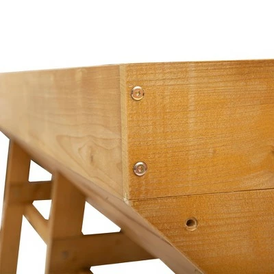 Outsunny 70'' Wooden Raised Garden Bed with Funnel Design High Weight Capacity Planter Box with Non-Woven Fabric Large Growing Space Natural 7 Outsunny 70'' Wooden Raised Garden Bed with Funnel Design High Weight Capacity Planter Box with Non-Woven Fabric Large Growing Space Natural - Image 5