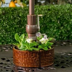 Handmade Glazed Ceramic Cobblestone Umbrella Half Moon Shaped Planter Brown - Alfresco Home LLC 7 Handmade Glazed Ceramic Cobblestone Umbrella Half Moon Shaped Planter Brown - Alfresco Home LLC -Cheap Planters Store unnamed file 5698