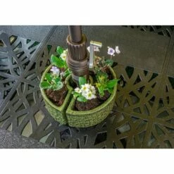 Handmade Glazed Ceramic Cobblestone Umbrella Half Moon Shaped Planter Green - Alfresco Home LLC -Cheap Planters Store unnamed file 5709