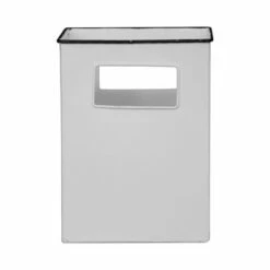 Antique White Enamel Metal Planter with Black Rim - Foreside Home & Garden