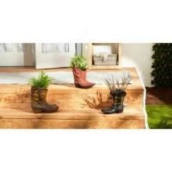 Zingz & Thingz 6.1" Indoor/Outdoor Polyresin Spurred Cowboy Boot Planter - Zings & Thingz -Cheap Planters Store unnamed file 5742