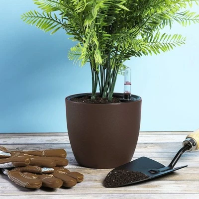 Juvale 4 Pack Self Watering Pot Planter with Water Level Gauge Indicator for Indoor & Outdoor Plants, 8 x 8 x 7" 2 Juvale 4 Pack Self Watering Pot Planter with Water Level Gauge Indicator for Indoor & Outdoor Plants, 8 x 8 x 7"