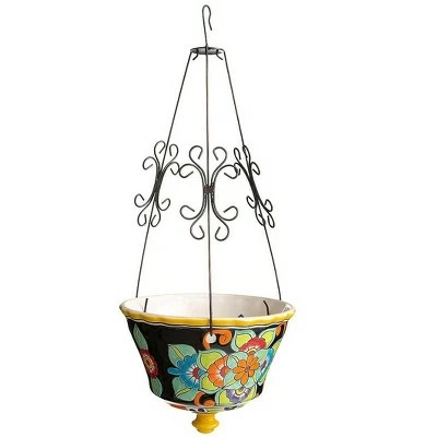 Plow & Hearth - Authentic Mexican Talavera Hanging Planter 6 Plow & Hearth - Authentic Mexican Talavera Hanging Planter - Image 5
