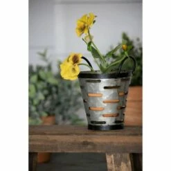 Olive Bucket Galvanized Metal Planter - Foreside Home & Garden -Cheap Planters Store unnamed file 5829