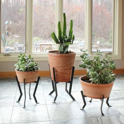 Indoor Outdoor Denise Wood Stone and Iron Planter Terra Cotta Finish - ACHLA Designs 9 Indoor Outdoor Denise Wood Stone and Iron Planter Terra Cotta Finish - ACHLA Designs - Image 7