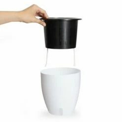 Juvale 3 Pack White Plastic Self Watering Pots with Water Level Indicator (7.1 x 7.1 x 7.5 in) -Cheap Planters Store unnamed file 5920