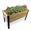 Backyard Expressions 32" Rectangular Wooden Elevated Garden Bed with Legs Tan