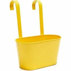 Juvale 2 Pack Oval Metal Wall Hanging Planters Pots Holder for Indoor Outdoor Succulent, 2 Colors 10 x 4.5 x 5" -Cheap Planters Store unnamed file 5952