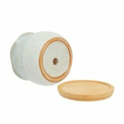 Okuna Outpost 8 Pack Small Ceramic Succulent Pots for Cactus Plants with Bamboo Trays, 2.3 in -Cheap Planters Store unnamed file 5981