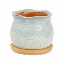 Okuna Outpost 8 Pack Small Ceramic Succulent Pots for Cactus Plants with Bamboo Trays, 2.3 in -Cheap Planters Store unnamed file 5982