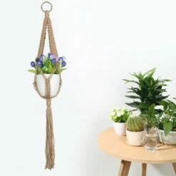 Unique Bargains Garden Macrame Handmade DIY Flower Plant Hanging Rope Planters Beige 27.6 Inch 2 Pcs -Cheap Planters Store unnamed file 5985