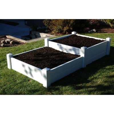 4' x8' Split Level Rectangular Planter Bed - Dura-Trel 2 4' x8' Split Level Rectangular Planter Bed - Dura-Trel