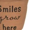 "Smiles Grow Here" Multi Terracotta Planter - Foreside Home & Garden