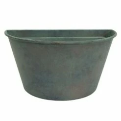 Set of 2 Patina Metal Wall Planters - Foreside Home & Garden