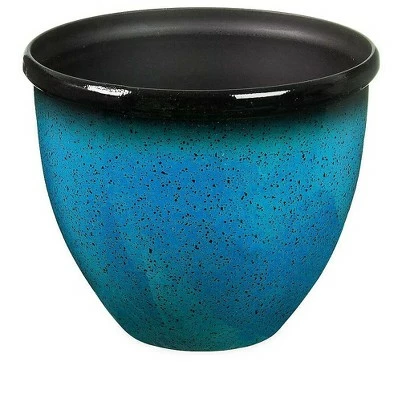 Plow & Hearth Colorful Faux Glazed Ceramic Self-Watering Planter 4 Plow & Hearth Colorful Faux Glazed Ceramic Self-Watering Planter - Image 2