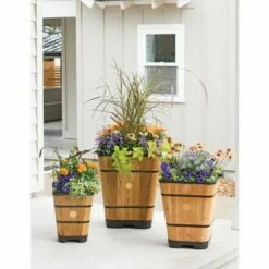 VegTrug Tapered Square Planter, 20" - brown - VegTrug
