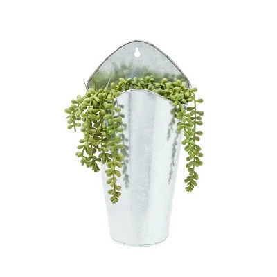 Farmlyn Creek 3 Pack Metal Wall Hanging Planter, Galvanized Plant Pots for Indoor & Outdoor Wall Decor, 11.7 x 5.8 in 5 Farmlyn Creek 3 Pack Metal Wall Hanging Planter, Galvanized Plant Pots for Indoor & Outdoor Wall Decor, 11.7 x 5.8 in - Image 3