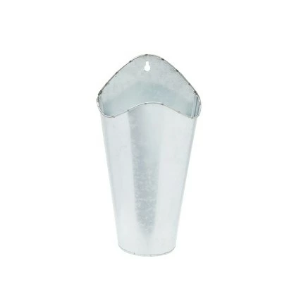 Farmlyn Creek 3 Pack Metal Wall Hanging Planter, Galvanized Plant Pots for Indoor & Outdoor Wall Decor, 11.7 x 5.8 in 6 Farmlyn Creek 3 Pack Metal Wall Hanging Planter, Galvanized Plant Pots for Indoor & Outdoor Wall Decor, 11.7 x 5.8 in - Image 4