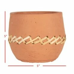 Terracotta & Cane Weave Planter - Foreside Home & Garden 11 Terracotta & Cane Weave Planter - Foreside Home & Garden -Cheap Planters Store unnamed file 6087