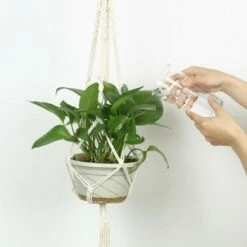 Unique Bargains Macrame Plant Hanger Flower Wall-mounted Rope Hanging Planters Beige 39.4 Inch 1 Pc -Cheap Planters Store unnamed file 6091