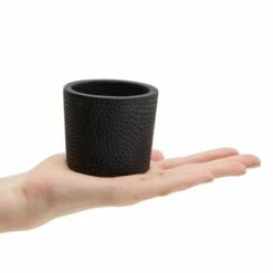 Farmlyn Creek 4 Piece Set Round Black Cement Planter Indoor Outdoor with Modern Wood Base, 8.8 x 3.15 x 2.67 in -Cheap Planters Store unnamed file 6101