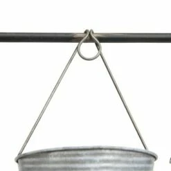 White Metal Wall Planter with 3 Pots - Foreside Home & Garden