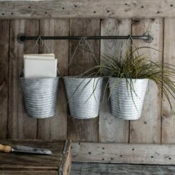 White Metal Wall Planter with 3 Pots - Foreside Home & Garden -Cheap Planters Store unnamed file 6129
