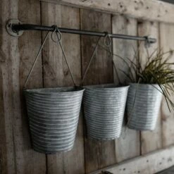 White Metal Wall Planter with 3 Pots - Foreside Home & Garden -Cheap Planters Store unnamed file 6131