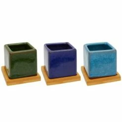 Okuna Outpost Set of 6 Mini Ceramic Planter Pots 2.5" with Drainage Hole & Tray for Indoor & Outdoor Succulents Plants -Cheap Planters Store unnamed file 6141