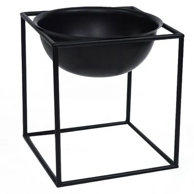Uniquewise Contemporary Black Metal Table Flower Planter Pot with Stand for Entryway, Living Room, Kitchen, or Dining Room 5 Uniquewise Contemporary Black Metal Table Flower Planter Pot with Stand for Entryway, Living Room, Kitchen, or Dining Room - Image 3