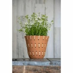 Natural Handthrown Terracotta Planter with Woven Rattan Accents - Foreside Home & Garden -Cheap Planters Store unnamed file 6169